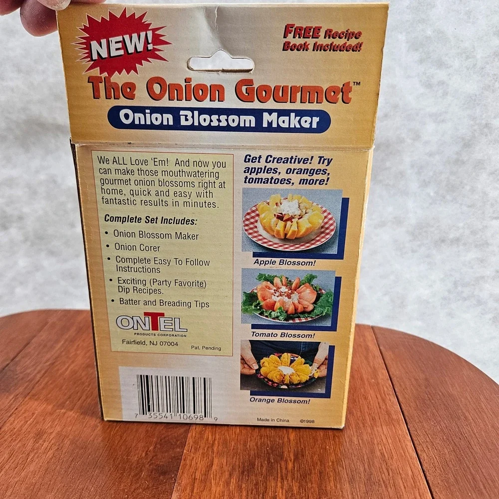The Onion Gourmet Onion Blossom Maker Complete Set Kitchen Gadget NEW in box vtg